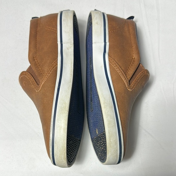 Nautica Brown Slip-On Kids Shoes with Elastic Panels - Picture 3 of 7